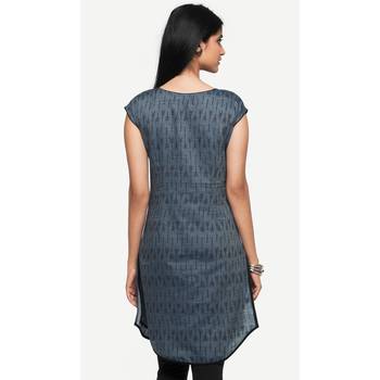 Blue embroidered denim kurtas-and-kurtis 3