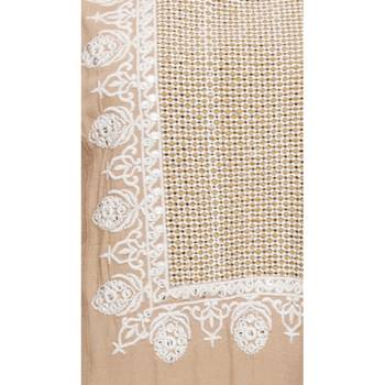 Beige embroidered rayon kurtas-and-kurtis 4