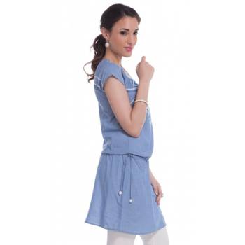 Blue embroidered denim kurtas-and-kurtis 2
