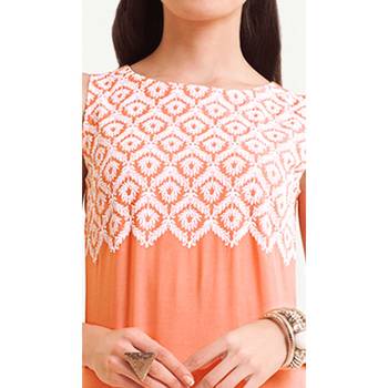 Coral embroidered rayon kurtas-and-kurtis 3