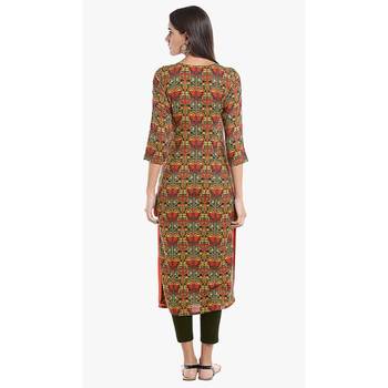 Red printed cotton kurtas-and-kurtis 4