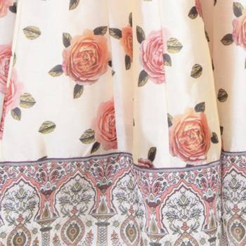 Beige printed silk ethnic-kurtis 5