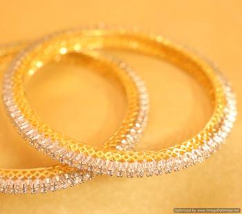 Embellished Diamond Look Single Line Bangles 3