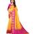 Women's Gold Checkered Chanderi Cotton Zari work Saree