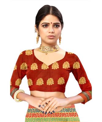 Women's Gold Traditional Banarasi Art Silk Zari work Saree 5
