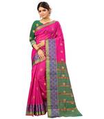 Women's Pink Traditional Banarasi Art Silk Zari work Saree