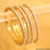 Embellished Diamond Look Single Line Gold Bangles