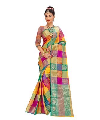 silk multicolor saree