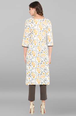 Janasya White printed cotton ethnic-kurtis 4