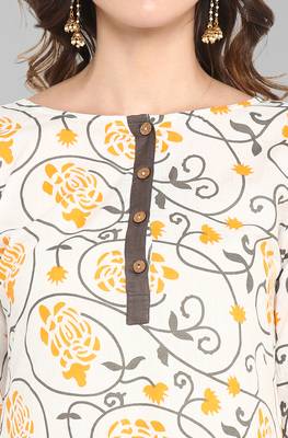 Janasya White printed cotton ethnic-kurtis 5