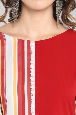 Janasya Pink printed crepe ethnic-kurtis 5