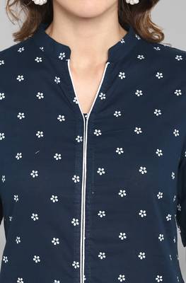 Janasya Blue printed cotton ethnic-kurtis 5