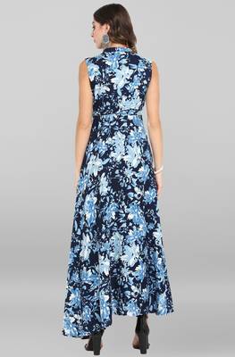Janasya Blue printed rayon ethnic-kurtis 4