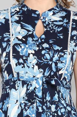 Janasya Blue printed rayon ethnic-kurtis 5