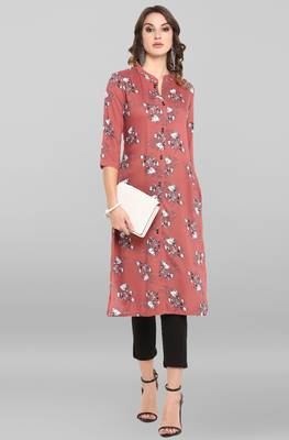 Janasya Multicolor printed rayon ethnic kurtis 2