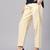 Cream Cotton Solid Trouser