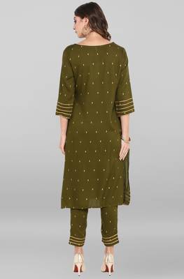 Janasya Green printed rayon ethnic-kurtis 5