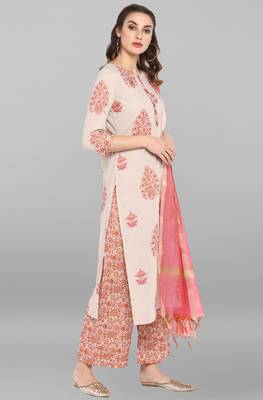 Multicolor printed cotton ethnic kurtis 4