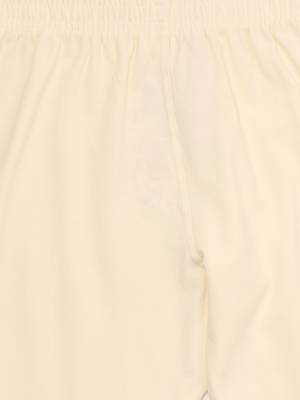 Women Off-White Cotton Lycra Solid Legging 5