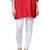 Women White Cotton Lycra Solid Legging