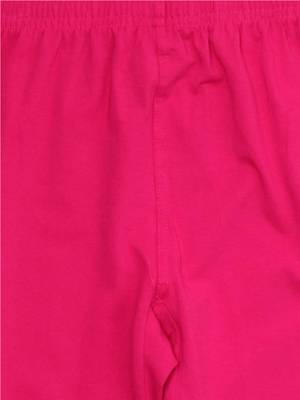 Women Fuschia Cotton Lycra Solid Legging 5