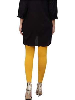 Mustard Cotton Lycra Solid Legging 2