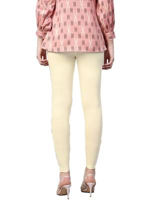 Off-White Cotton Lycra Solid Legging 2