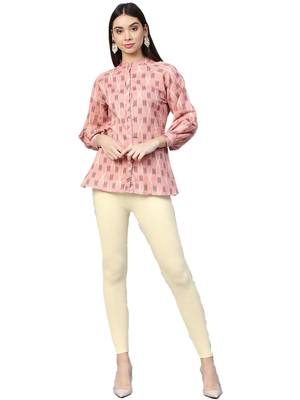 Off-White Cotton Lycra Solid Legging 3