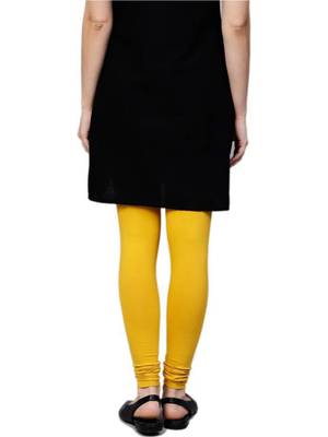 Mustard Cotton Lycra Solid Legging 2