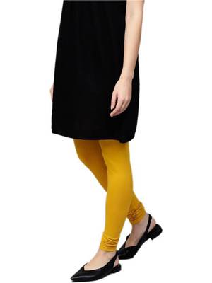 Mustard Cotton Lycra Solid Legging 3