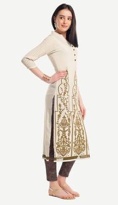 White embroidered viscose kurtas-and-kurtis 1