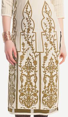 White embroidered viscose kurtas-and-kurtis 2
