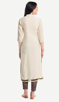 White embroidered viscose kurtas-and-kurtis 3
