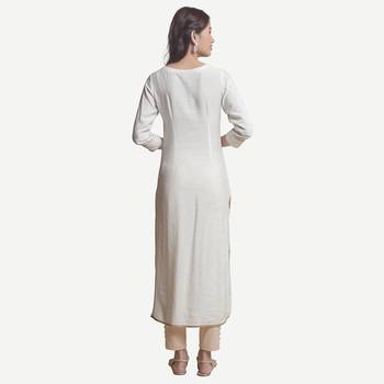 White embroidered viscose kurtas-and-kurtis 3