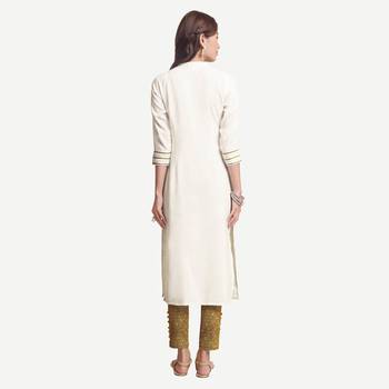 White embroidered viscose kurtas-and-kurtis 3