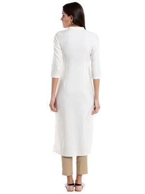 White embroidered viscose kurtas-and-kurtis 4