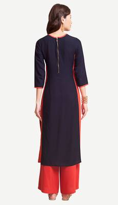 Purple printed viscose kurtas-and-kurtis 3