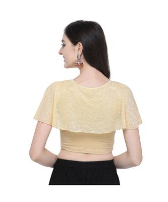 Women's  Beige Cotton Lycra Stitch Blouse 3