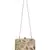 Anekaant Vista Embellished Faux Silk Box Clutch Beige