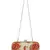 Anekaant Tulle Embroidered Faux Silk Box Clutch Beige