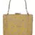 Anekaant Oblong Embellished Faux Silk Box Clutch Yellow & Gold