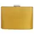 Anekaant Oblong Embellished Faux Silk Box Clutch Yellow & Gold