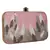 Anekaant Adorn Sequines Embellished Faux Silk Box Clutch Pink & Multi