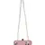 Anekaant Adorn Sequines Embellished Faux Silk Box Clutch Pink & Multi