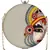 Anekaant Kathak Embroidered Faux Silk Round Clutch White & Multi