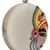 Anekaant Kathak Embroidered Faux Silk Round Clutch White & Multi
