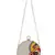 Anekaant Kathak Embroidered Faux Silk Round Clutch White & Multi