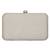 Anekaant Adorn Embellished Faux Silk Box Clutch White & Gold