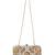 Anekaant Adorn Embellished Faux Silk Box Clutch White & Gold