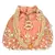 Anekaant Dangle Embellished Velvet Potli Peach & Multi